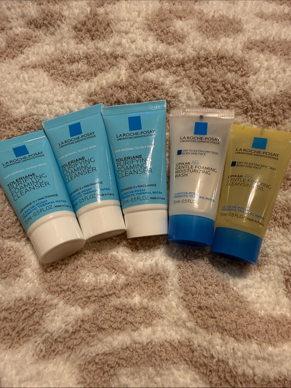 La Roche-Posay Travel Size Facial Cleansers x5